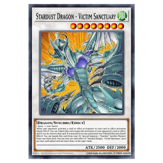 Stardust Dragon - Victim Sanctuary MAMO-EN007-UR card from the Yu-Gi-Oh! set Magnificent Monsters