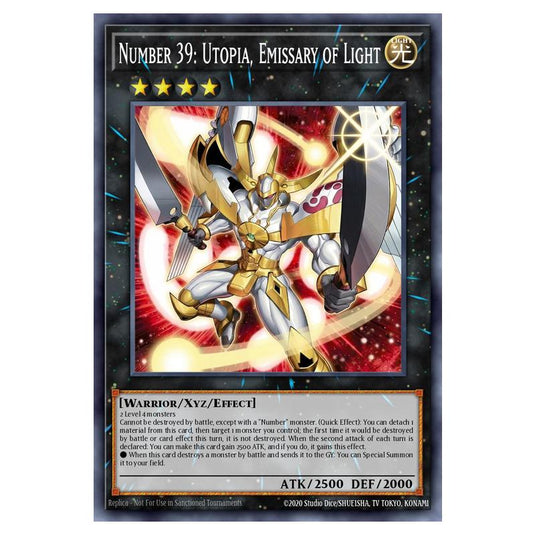 Number 39: Utopia, Emissary of Light MAMO-EN010-UR card from the Yu-Gi-Oh! set Magnificent Monsters