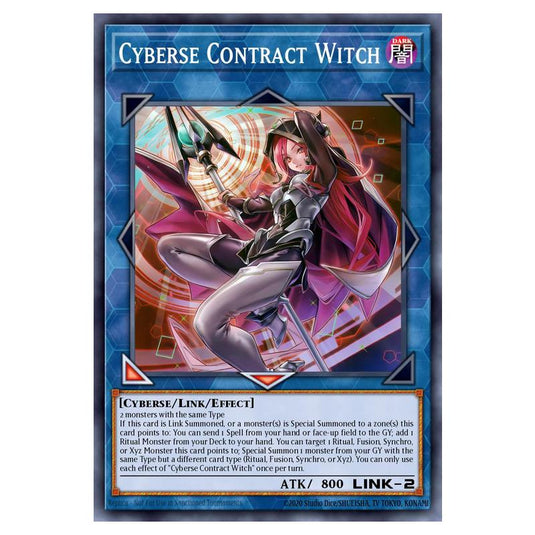 Cyberse Contract Witch MAMO-EN018-UR card from the Yu-Gi-Oh! set Magnificent Monsters