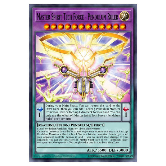 Master Spirit Tech Force - Pendulum Ruler MAMO-EN027-STR card from the Yu-Gi-Oh! set Magnificent Monsters