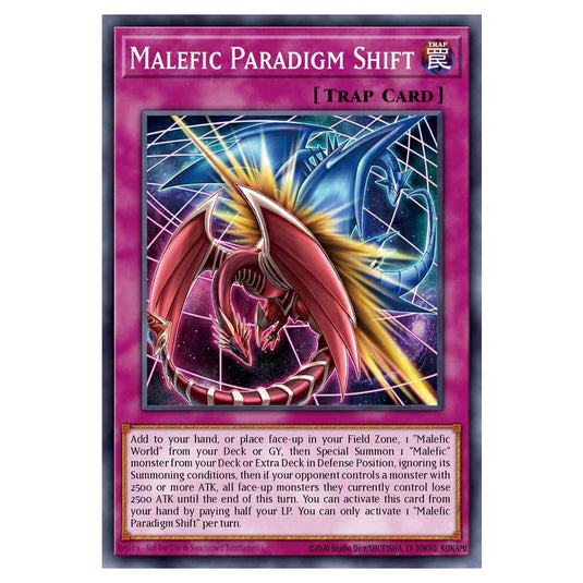 Malefic Paradigm Shift MAMO-EN025-UR card from the Yu-Gi-Oh! set Magnificent Monsters