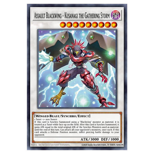 Assault Blackwing - Kusanagi the Gathering Storm MAMO-EN026-UR card from the Yu-Gi-Oh! set Magnificent Monsters