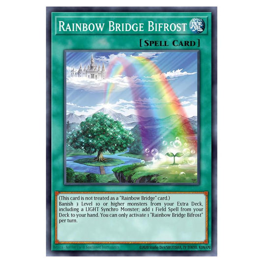 Rainbow Bridge Bifrost MAMO-EN023-STR card from the Yu-Gi-Oh! set Magnificent Monsters