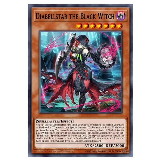 Diabellstar the Black Witch MAMO-EN032-SCR card from the Yu-Gi-Oh! set Magnificent Monsters