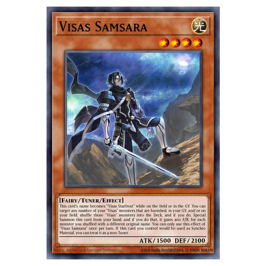 Visas Samsara MAMO-EN033-SCR card from the Yu-Gi-Oh! set Magnificent Monsters