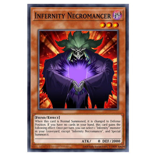 Infernity Necromancer MAMO-EN041 card from the Yu-Gi-Oh! set Magnificent Monsters