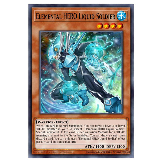 Elemental HERO Liquid Soldier MAMO-EN047 card from the Yu-Gi-Oh! set Magnificent Monsters