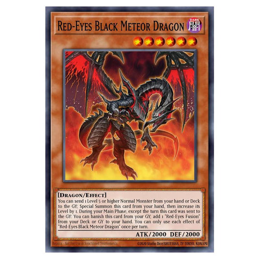 Red-Eyes Black Meteor Dragon MAMO-EN049 card from the Yu-Gi-Oh! set Magnificent Monsters