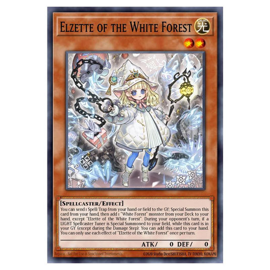 Elzette of the White Forest MAMO-EN052 card from the Yu-Gi-Oh! set Magnificent Monsters
