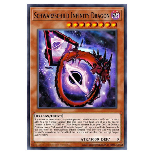 Schwarzschild Infinity Dragon MAMO-EN053 card from the Yu-Gi-Oh! set Magnificent Monsters
