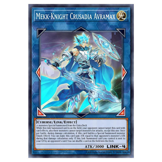Mekk-Knight Crusadia Avramax MAMO-EN037-SCR card from the Yu-Gi-Oh! set Magnificent Monsters