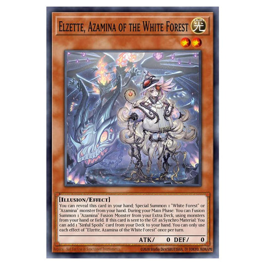 Elzette, Azamina of the White Forest MAMO-EN054 card from the Yu-Gi-Oh! set Magnificent Monsters