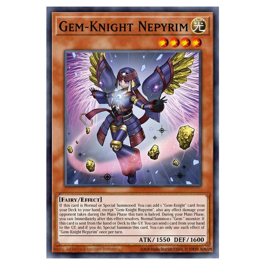 Gem-Knight Nepyrim MAMO-EN057 card from the Yu-Gi-Oh! set Magnificent Monsters