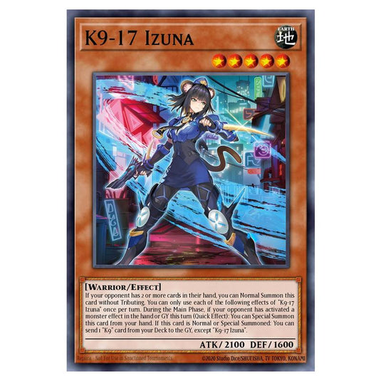 K9-17 Izuna MAMO-EN062 card from the Yu-Gi-Oh! set Magnificent Monsters