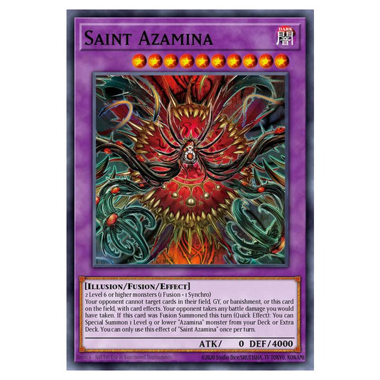 Saint Azamina MAMO-EN077 card from the Yu-Gi-Oh! set Magnificent Monsters