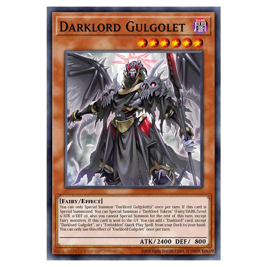 Darklord Gulgolet MAMO-EN067 card from the Yu-Gi-Oh! set Magnificent Monsters