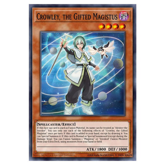 Crowley, the Gifted Magistus MAMO-EN059 card from the Yu-Gi-Oh! set Magnificent Monsters