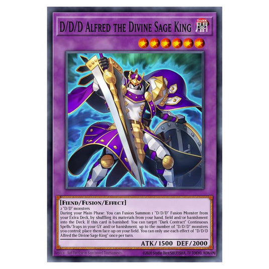 D/D/D Alfred the Divine Sage King MAMO-EN079 card from the Yu-Gi-Oh! set Magnificent Monsters
