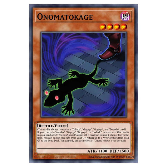 Onomatokage MAMO-EN064 card from the Yu-Gi-Oh! set Magnificent Monsters