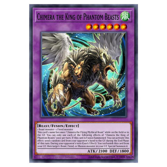 Chimera the King of Phantom Beasts MAMO-EN074 card from the Yu-Gi-Oh! set Magnificent Monsters
