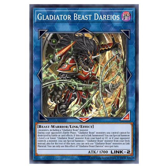 Gladiator Beast Dareios MAMO-EN089 card from the Yu-Gi-Oh! set Magnificent Monsters