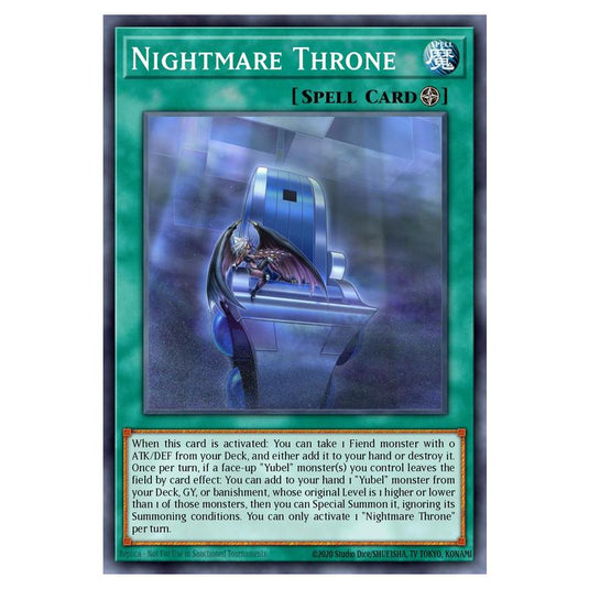 Nightmare Throne MAMO-EN097 card from the Yu-Gi-Oh! set Magnificent Monsters