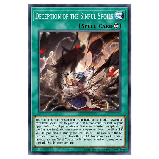 Deception of the Sinful Spoils MAMO-EN098 card from the Yu-Gi-Oh! set Magnificent Monsters