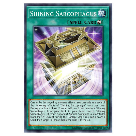 Shining Sarcophagus MAMO-EN096 card from the Yu-Gi-Oh! set Magnificent Monsters