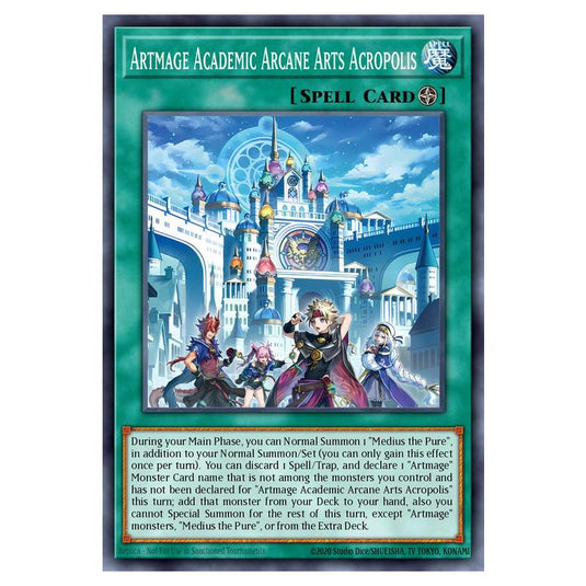 Artmage Academic Arcane Arts Acropolis MAMO-EN101 card from the Yu-Gi-Oh! set Magnificent Monsters