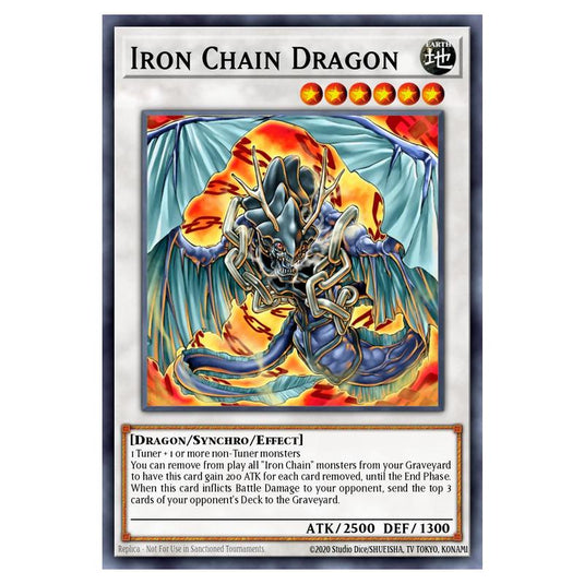 Iron Chain Dragon MAMO-EN081 card from the Yu-Gi-Oh! set Magnificent Monsters