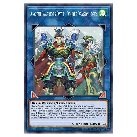 Ancient Warriors Oath - Double Dragon Lords MAMO-EN088 card from the Yu-Gi-Oh! set Magnificent Monsters