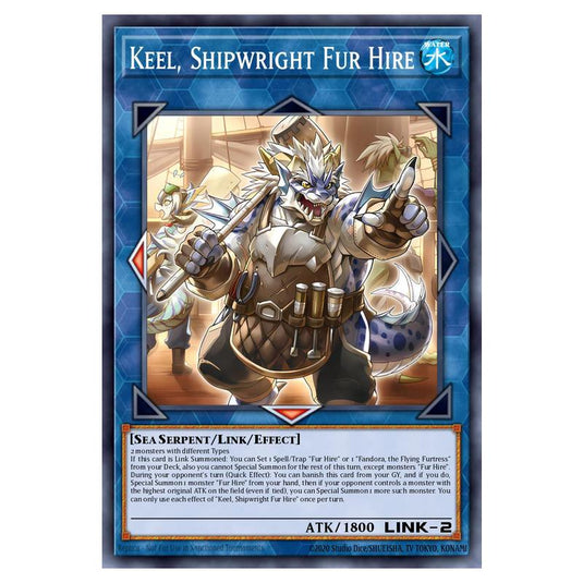 Keel, Shipwright Fur Hire MAMO-EN092 card from the Yu-Gi-Oh! set Magnificent Monsters