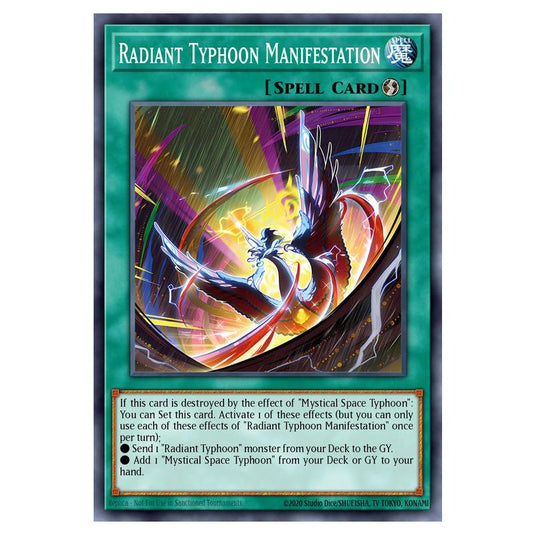 Radiant Typhoon Manifestation MAMO-EN102 card from the Yu-Gi-Oh! set Magnificent Monsters