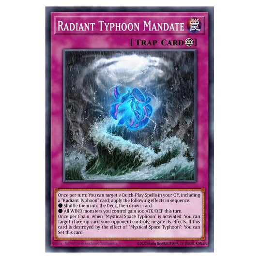 Radiant Typhoon Mandate MAMO-EN118 card from the Yu-Gi-Oh! set Magnificent Monsters
