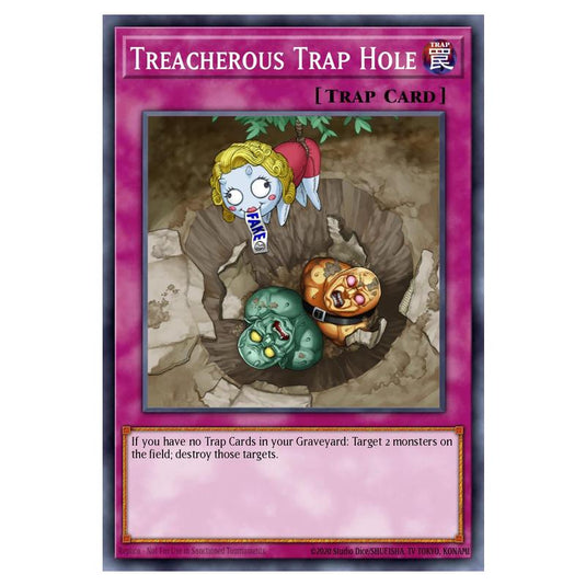 Treacherous Trap Hole MAMO-EN114 card from the Yu-Gi-Oh! set Magnificent Monsters