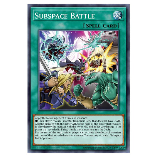 Subspace Battle MAMO-EN111 card from the Yu-Gi-Oh! set Magnificent Monsters