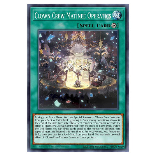 Clown Crew Matinee Operatics MAMO-EN110 card from the Yu-Gi-Oh! set Magnificent Monsters