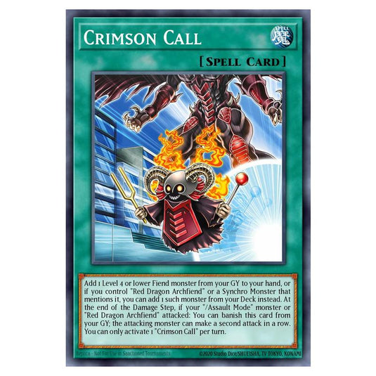 Crimson Call MAMO-EN109 card from the Yu-Gi-Oh! set Magnificent Monsters
