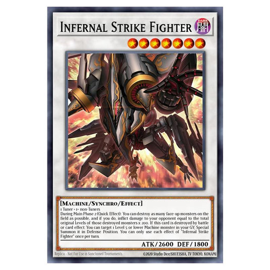 Infernal Strike Fighter MAMO-EN123-STR card from the Yu-Gi-Oh! set Magnificent Monsters