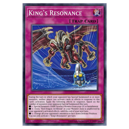 King's Resonance MAMO-EN119 card from the Yu-Gi-Oh! set Magnificent Monsters