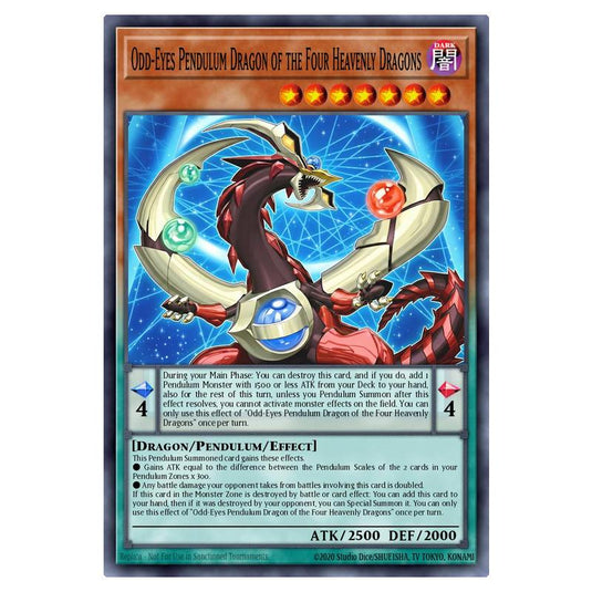 Yu-Gi-Oh! - Magnificent Monsters - Odd-Eyes Pendulum Dragon, Four Heavenly Dragons (Ultra Rare) MAMO-EN013-UR