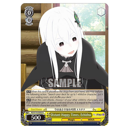 Distant Happy Times, Echidna RZ/S116-E003 card from the Weiss Schwarz set Re:ZERO -Starting Life in Another World- Vol.3