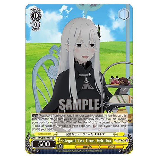 Elegant Tea Time, Echidna RZ/S116-E004S card from the Weiss Schwarz set Re:ZERO -Starting Life in Another World- Vol.3