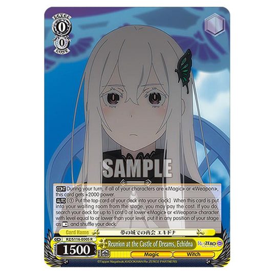 Reunion at the Castle of Dreams, Echidna RZ/S116-E005 card from the Weiss Schwarz set Re:ZERO -Starting Life in Another World- Vol.3