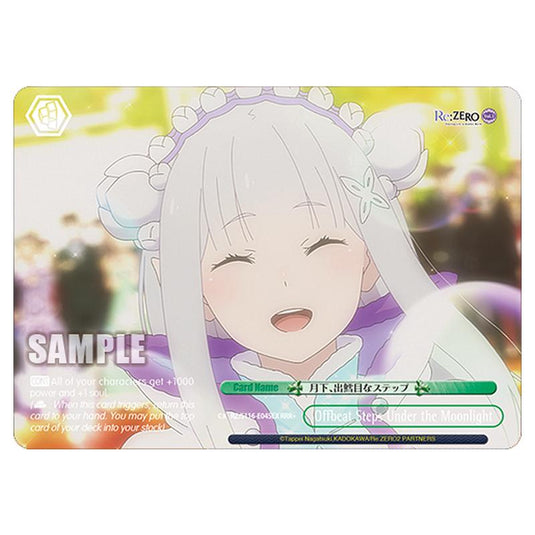 Offbeat Steps Under the Moonlight RZ/S116-E045EX card from the Weiss Schwarz set Re:ZERO -Starting Life in Another World- Vol.3