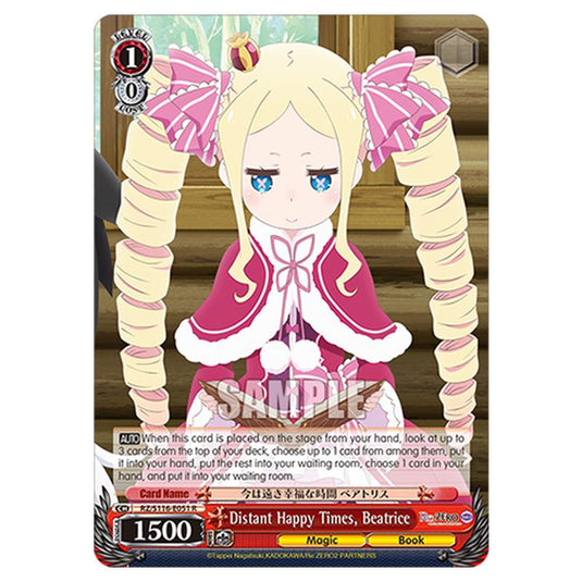 Distant Happy Times, Beatrice RZ/S116-E051 card from the Weiss Schwarz set Re:ZERO -Starting Life in Another World- Vol.3