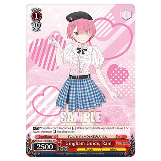 Gingham Guide, Ram RZ/S116-E052S card from the Weiss Schwarz set Re:ZERO -Starting Life in Another World- Vol.3
