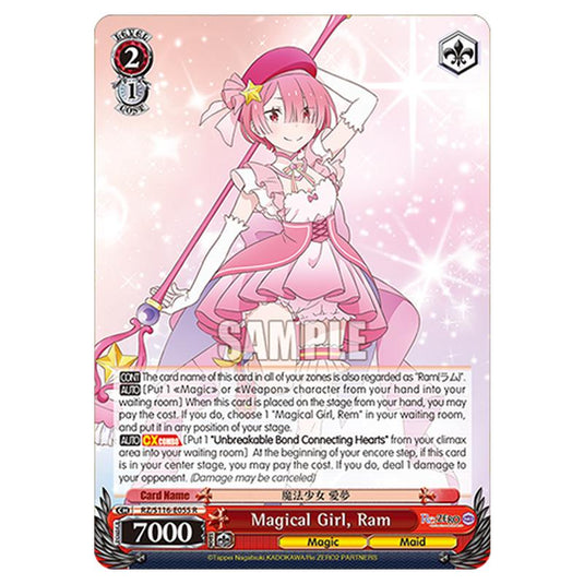 Magical Girl, Ram RZ/S116-E055 card from the Weiss Schwarz set Re:ZERO -Starting Life in Another World- Vol.3