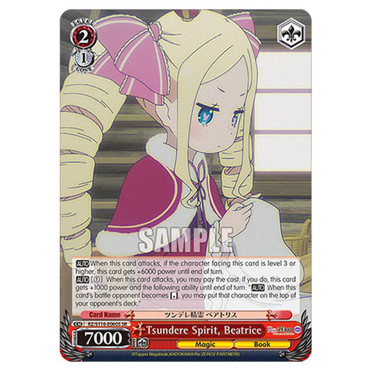 Tsundere Spirit, Beatrice RZ/S116-E060S card from the Weiss Schwarz set Re:ZERO -Starting Life in Another World- Vol.3