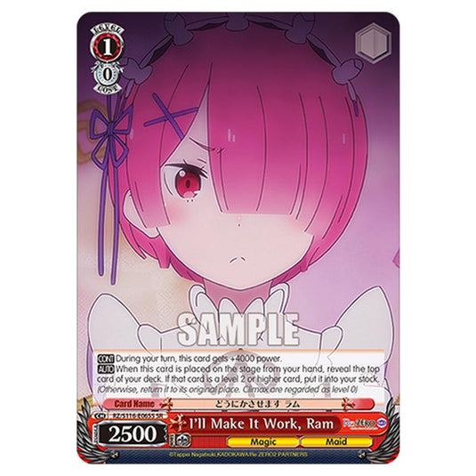 I'll Make It Work, Ram RZ/S116-E065S card from the Weiss Schwarz set Re:ZERO -Starting Life in Another World- Vol.3